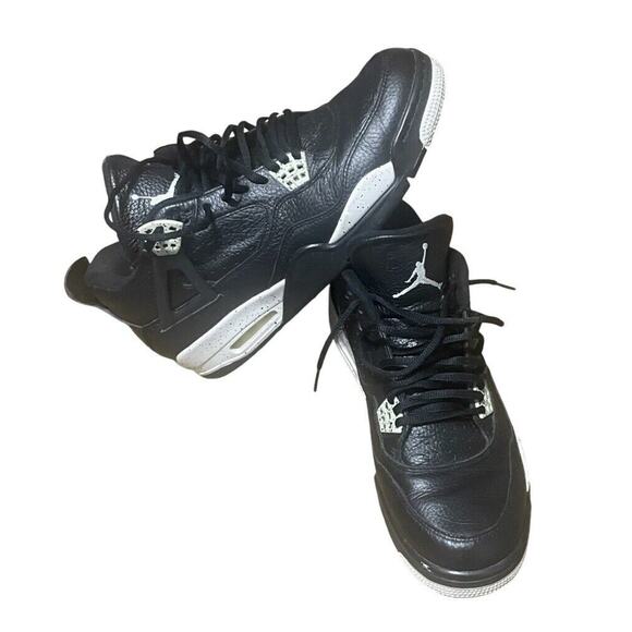 Nike Air Jordan 4 Retro LS Shoes Mens Size 12 Oreo Black Tech Grey 314254-003 main image 7